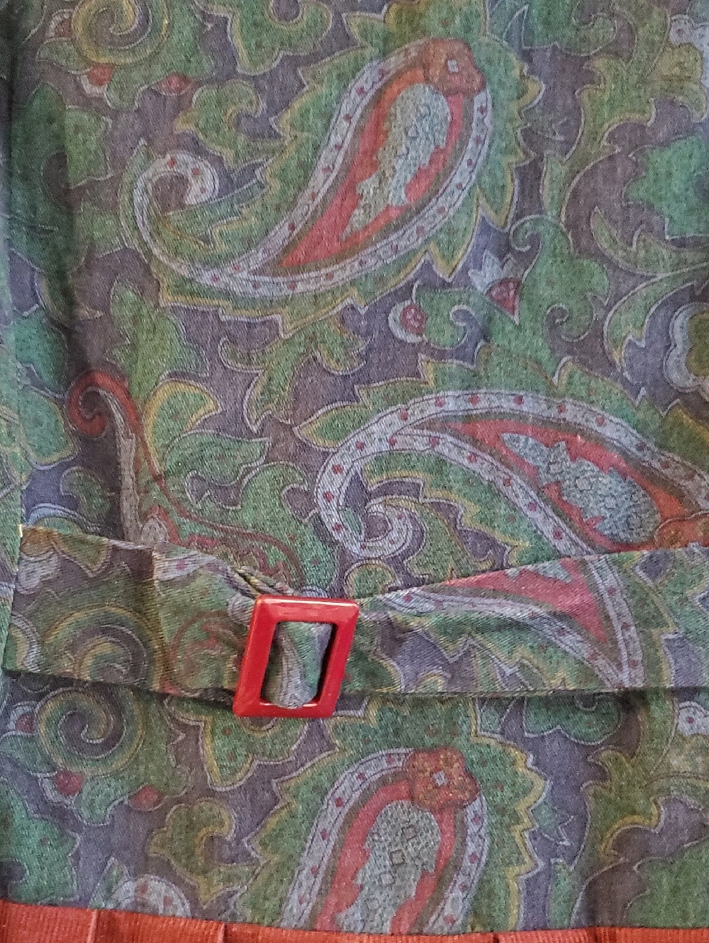 Vintage Lanz Dresses Corduroy Cotton Burgundy Sleeveless Dress. Made In USA. 4. - Picture 8 of 15